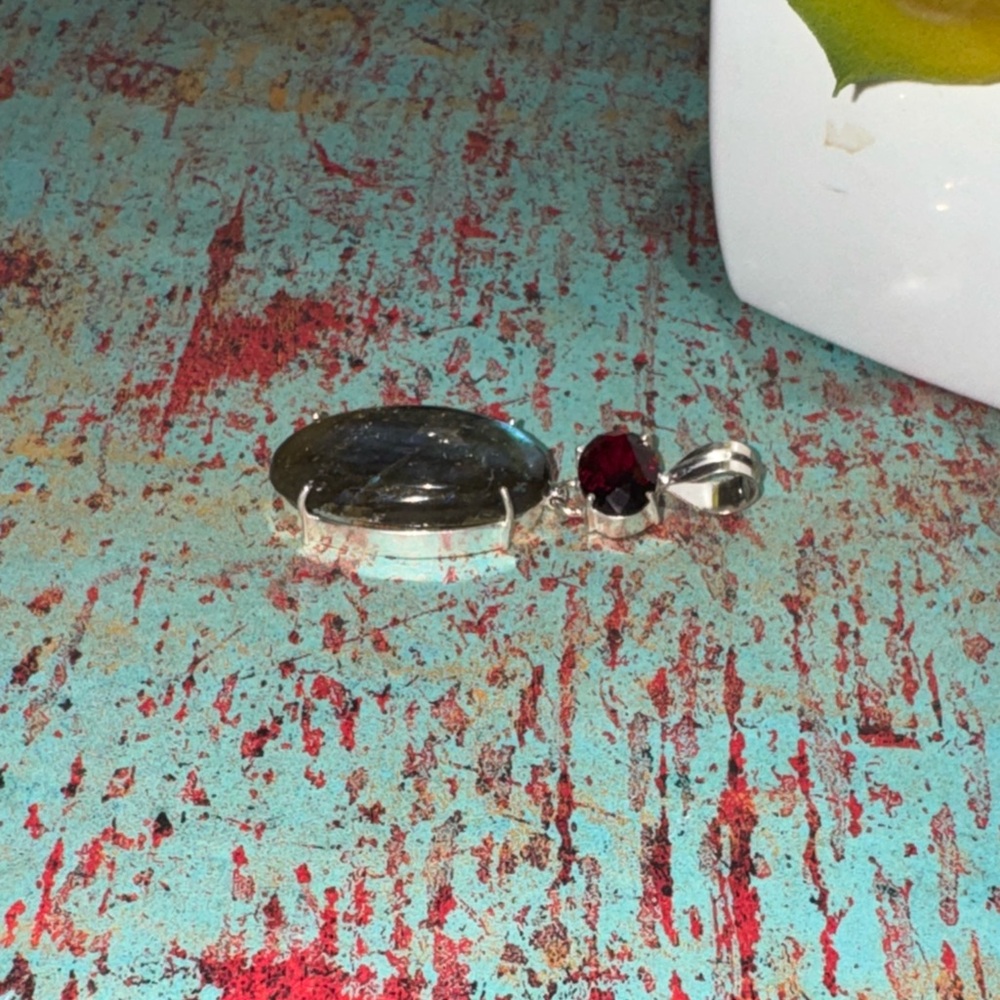 Fiery Labradorite Silver Ring - image 5